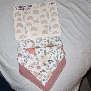 Two cloth baby bibs